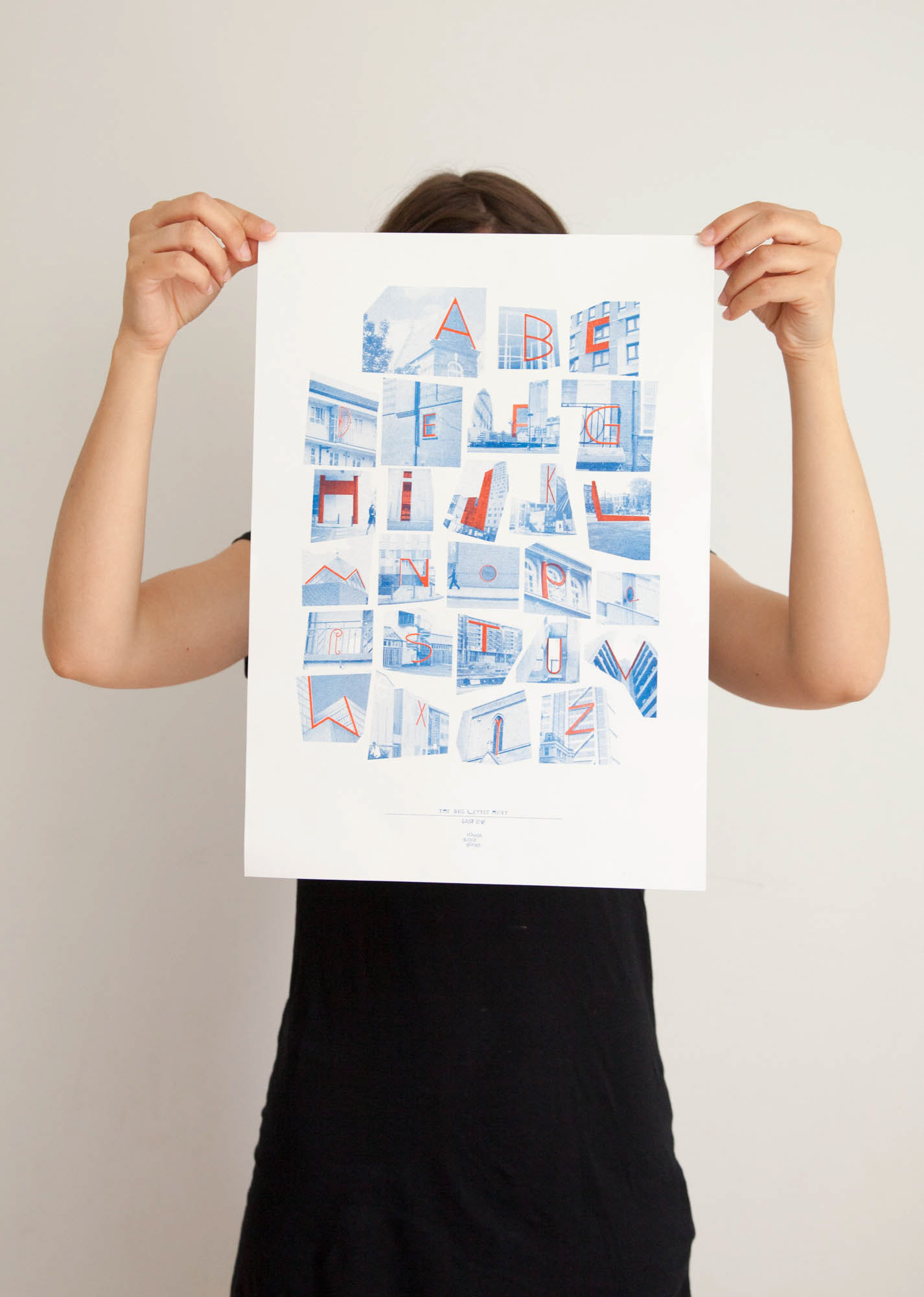 Big Letter Hunt Riso posters